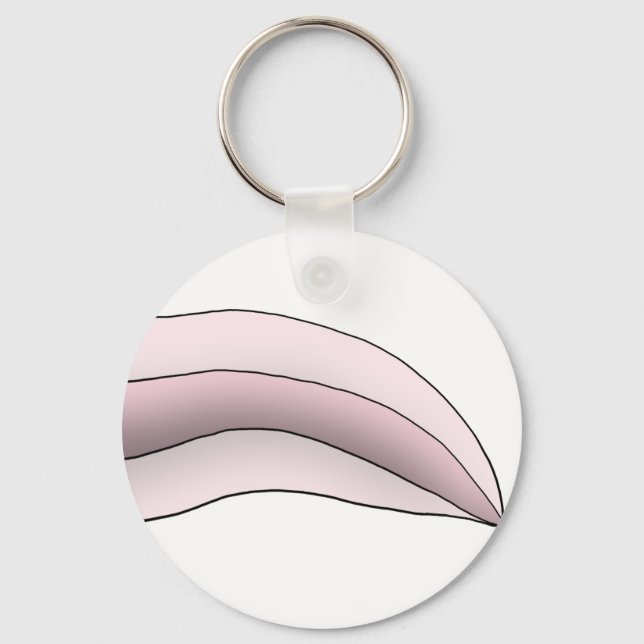 White/Pink Axolotl Tail Keychain (Front)