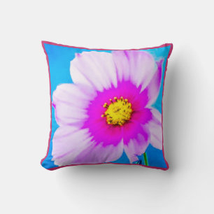 White & Pink Daisy Pillow