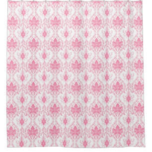 white pink damask pattern 