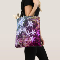 White & Pink Flower Tote