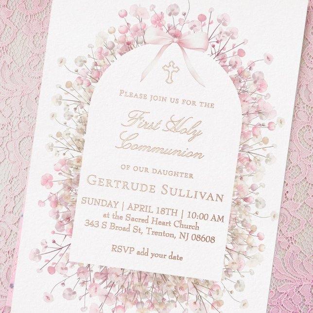 white pink flowers | First Holy Communion (Creator Uploaded)