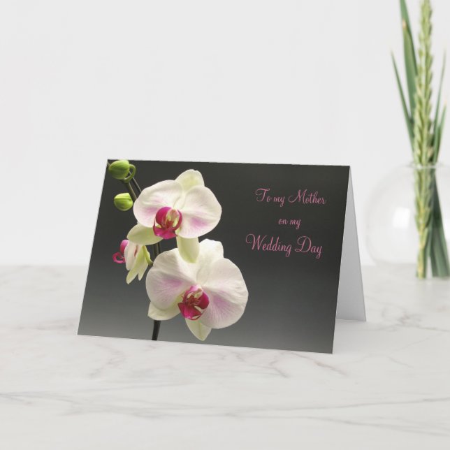 White pink orchids Thank you Mother for my Wedding (Front)