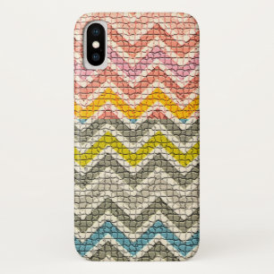 WHITE PINK YELLOW GREY BLUE MOSAIC CHEVRONS Case-Mate iPhone CASE