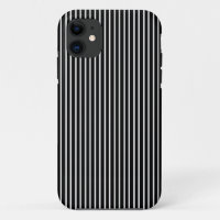 White Pinstripe iPhone Case