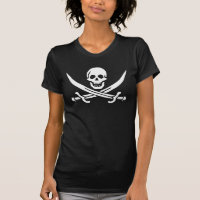 White, Pirate Flag Calico Jack, Skull & Cutlass