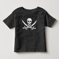 White, Pirate Flag Calico Jack, Skull & Cutlass