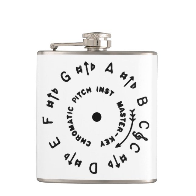 White Pitchpipe Hip Flask (Front)