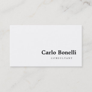 White Plain Modern Consultant Business Card