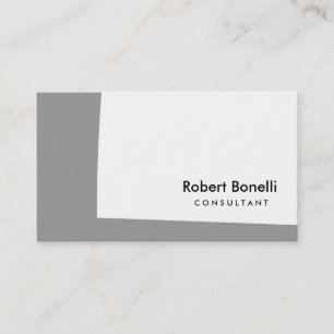 White Plain Modern Consultant Business Card