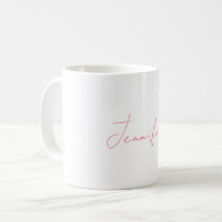 White Plain Modern Handwriting Your Name