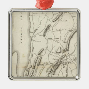 White Plains and Weapons Metal Ornament
