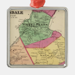 White Plains, Scarsdale towns Metal Ornament