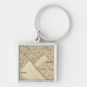 White Plains wards 1-2, New York Keychain