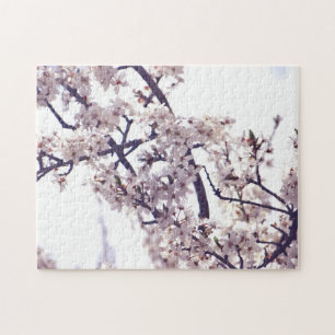 White Plum Blossom Spring Tree Nature Photography Jigsaw Puzzle