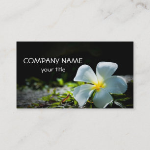 White Plumeria Business Card