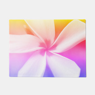 White Plumeria - Macro Portrait Doormat