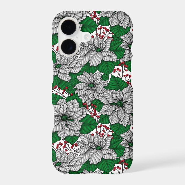 White poinsettia, Christmas pattern (Back)