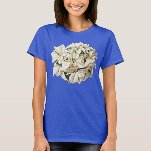 White Poinsettias Tee (Front)