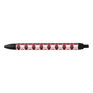 White Polar Teddy Bear with Heart Pen