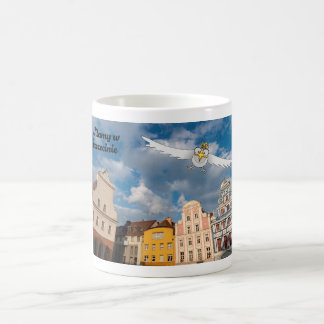 White Polish eagle says Welcome to Szczecin. Wita Coffee Mug
