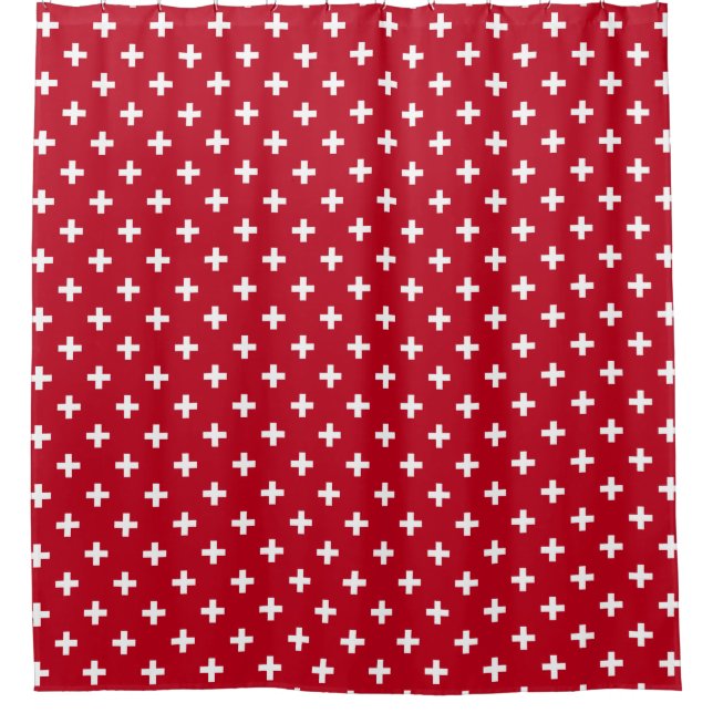 White polka crosses on red (Front)