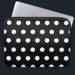 White Polka Dot Electronics Bag<br><div class="desc">An electronics bag featuring white polka dots over a black background.</div>
