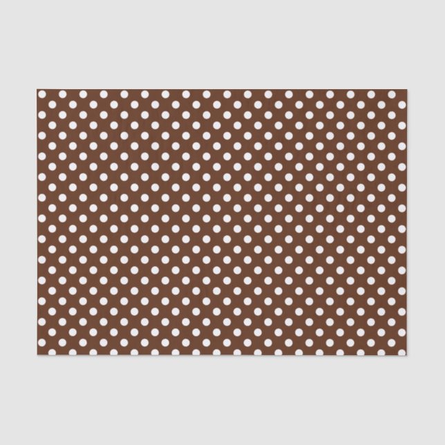 White Polka Dot on Brown Tissue Paper (Front)