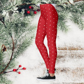 Red and white hot sale polka dot leggings