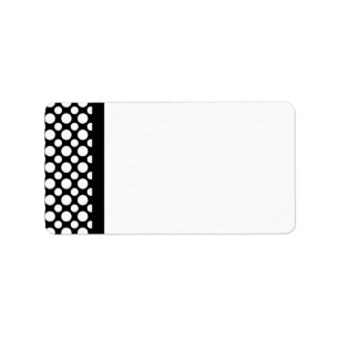 White Polka Dots Blank Address Label