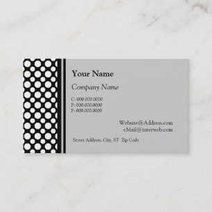 White Polka Dots Custom Business Cards