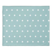 White Polka Dots Eggshell Blue Geometric Patterns Duvet Cover (Back)