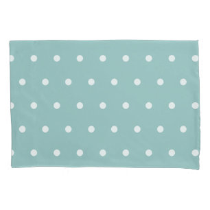 White Polka Dots Eggshell Blue Geometric Patterns Pillowcase