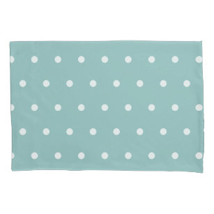 White Polka Dots Eggshell Blue Geometric Patterns Pillowcase