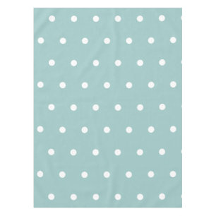 White Polka Dots Eggshell Blue Geometric Patterns Tablecloth