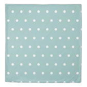 White Polka Dots Geometric Patterns Eggshell Blue Duvet Cover (Back)