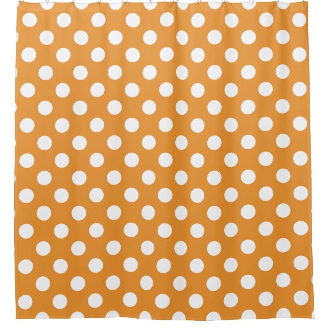 White polka dots on amber (Front)
