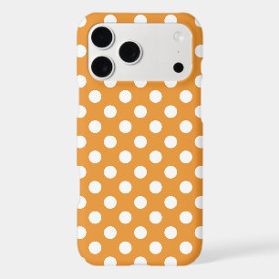 White polka dots on amber