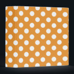 White polka dots on amber binder<br><div class="desc">White polka dots on amber</div>