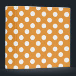 White polka dots on amber binder<br><div class="desc">White polka dots on amber</div>