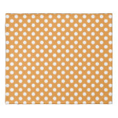 White polka dots on amber duvet cover (Back)