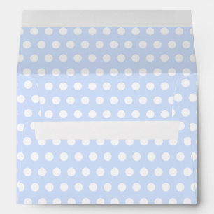 White Polka Dots on Baby Blue Envelopes