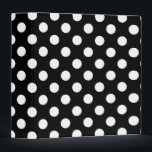 White polka dots on black binder<br><div class="desc">White polka dots on black</div>