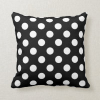 White polka dots on black