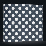 White polka dots on blue-grey binder<br><div class="desc">White polka dots on blue-grey</div>