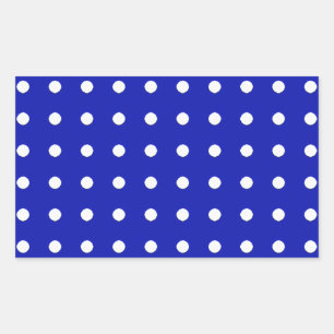 white polka dots on blue sticker