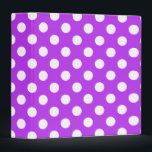 White polka dots on bright purple binder<br><div class="desc">White polka dots on bright purple</div>