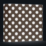 White polka dots on brown binder<br><div class="desc">White polka dots on brown</div>