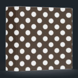 White polka dots on brown binder<br><div class="desc">White polka dots on brown</div>