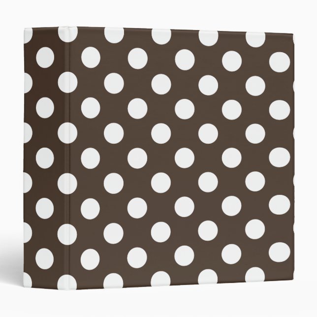 White polka dots on brown binder (Front/Spine)