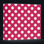 White polka dots on cerise binder<br><div class="desc">White polka dots on cerise</div>